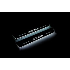 Накладки на пороги з підсвіткою Acura MDX III 2013-2021 (front doors) - (тип Static)