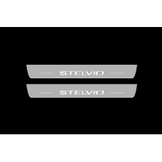 Накладки на пороги з підсвіткою Alfa Romeo Stelvio 2016+ (front doors) - (тип Static)