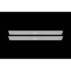 Накладки на пороги з підсвіткою Audi A6 C7 2011-2018 (front doors) - (тип Static)