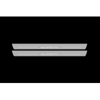Накладки на пороги з підсвіткою Audi A6 C7 2011-2018 з лого Quattro (front doors) - (тип Static)