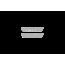 Накладки на пороги з підсвіткою Audi A6 C7 2011-2018 з лого Quattro (rear doors) - (тип Static)