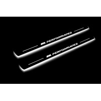 Накладки на пороги з підсвіткою BMW 3 F30 2012-2018 з лого M Performance (front doors) - (тип Static)