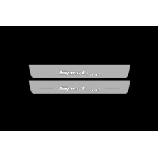 Накладки на пороги з підсвіткою BMW 3 F30 2012-2018 з лого Sport Line (front doors) - (тип Static)