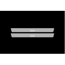 Накладки на пороги з підсвіткою BMW 5 E34 1987-1996 з лого BMW (front doors) - (тип Static)
