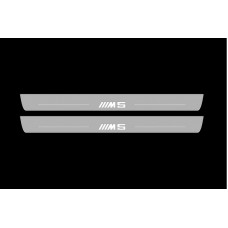 Накладки на пороги з підсвіткою BMW 5 E34 1987-1996 з лого ///M5 (front doors) - (тип Static)