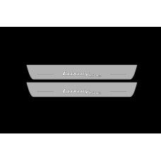 Накладки на пороги з підсвіткою BMW 5 G30 2017-2023 (front doors) з лого "Luxury Line" - (тип Static)