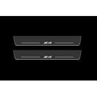 Накладки на пороги з підсвіткою BMW X4 F26 2014-2018 (front doors) - (тип Static) Накладки на пороги з підсвіткою BMW X4 F26 2014-2018 (front doors) - (тип Static)