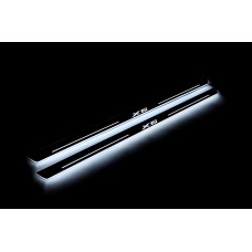 Накладки на пороги з підсвіткою BMW X5 E53 1999-2006 (front doors) - (тип Static)