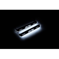 Накладки на пороги з підсвіткою BMW X5 E53 1999-2006 (rear doors) - (тип Static)