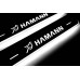 Накладки на пороги з підсвіткою BMW X6 E71 2008-2015 з логотипом HAMANN (rear doors) - (тип Static)