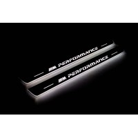 Накладки на пороги з підсвіткою BMW X6 F16 2015-2019 з логотипом "M Perfomance" (front doors) - (тип Static) Накладки на пороги з підсвіткою BMW X6 F16 2015-2019 з логотипом "M Perfomance" (front doors) - (тип Static)