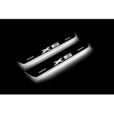 Накладки на пороги з підсвіткою BMW X5 G05 2019+ (rear doors) - (тип Static)