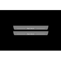 Накладки на пороги з підсвіткою Chevrolet Sonic 2012+ (front doors) - (тип Static)