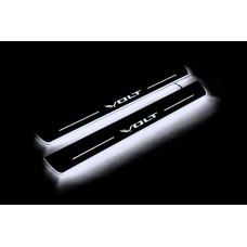 Накладки на пороги з підсвіткою Chevrolet Volt II 2016-2019 (front doors) - (тип Static)
