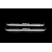 Накладки на пороги з підсвіткою Chrysler 300C II 2011+ з логотипом "300S" (front doors) - (тип Static)