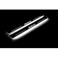 Накладки на пороги з підсвіткою Chrysler 300C II 2011+ з логотипом "300C" (front doors) - (тип Static) Накладки на пороги з підсвіткою Chrysler 300C II 2011+ з логотипом "300C" (front doors) - (тип Static)