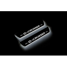 Накладки на пороги з підсвіткою Citroen C-Crosser 2007-2012 (rear doors) - (тип Static)