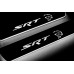 Накладки на пороги з підсвіткою Dodge Charger 2011+ з логотипом "SRT Hellcat" (rear doors) - (тип Static)