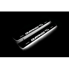 Накладки на пороги з підсвіткою Dodge Durango III 2011+ with logo R/T (front doors) - (тип Static)