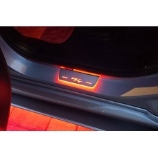 Накладки на пороги з підсвіткою Dodge Durango III 2011+ with logo R/T (rear doors) - (тип Static)