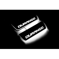 Накладки на пороги з підсвіткою Dodge Durango III 2011+ (rear doors) - (тип Static)