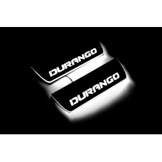 Накладки на пороги з підсвіткою Dodge Durango III 2011+ (rear doors) - (тип Static)