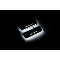 Накладки на пороги з підсвіткою Dodge Durango III 2011+ з логотипом SRT (rear doors) - (тип Static) Накладки на пороги з підсвіткою Dodge Durango III 2011+ з логотипом SRT (rear doors) - (тип Static)