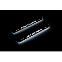 Накладки на пороги з підсвіткою Dodge Journey 2009+ (front doors) - (тип Static)