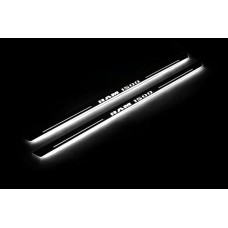 Накладки на пороги з підсвіткою Dodge Ram IV 2009-2018 (front doors) - (тип Static)