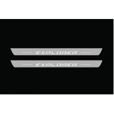 Накладки на пороги з підсвіткою Ford Explorer V 2011-2019 (front doors) - (тип Static)