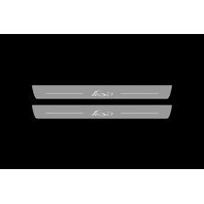 Накладки на пороги з підсвіткою Ford Fiesta 2008-2017 (3 doors) - (тип Static)