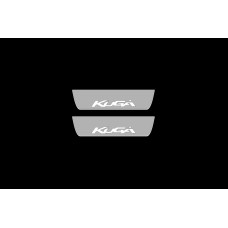 Накладки на пороги з підсвіткою Ford Kuga I 2008-2013 (rear doors) - (тип Static)