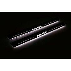 Накладки на пороги з підсвіткою Ford Kuga II 2013-2020 (front doors) - (тип Static)