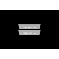 Накладки на пороги з підсвіткою Geely Atlas pro 2022+ (rear doors) - (тип Static)