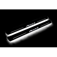 Накладки на пороги з підсвіткою Honda Accord IX 2013-2018 (front doors) - (тип Static)