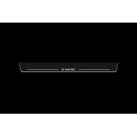 Накладки на пороги з підсвіткою Honda Civic 5D 2006-2012 (front doors) - (тип Static)