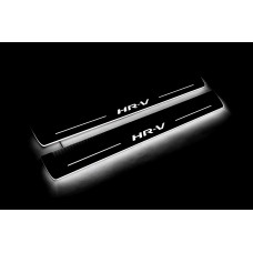 Накладки на пороги з підсвіткою Honda HR-V II 2013+ (front doors) - (тип Static)