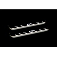 Накладки на пороги з підсвіткою Honda Pilot II 2008-2015 (front doors) - (тип Static)