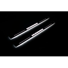 Накладки на пороги з підсвіткою Hummer H2 2002-2009 (front doors) - (тип Static)