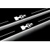 Накладки на пороги з підсвіткою Hummer H2 2002-2009 з логотипом H2 (front doors) - (тип Static)