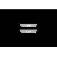 Накладки на пороги з підсвіткою Hyundai i20 I 2009-2014 (rear doors) - (тип Static) Накладки на пороги з підсвіткою Hyundai i20 I 2009-2014 (rear doors) - (тип Static)