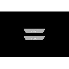 Накладки на пороги з підсвіткою Hyundai i20 I 2009-2014 (rear doors) - (тип Static)