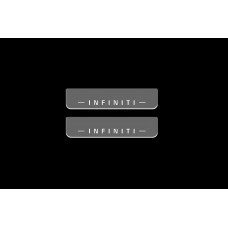 Накладки на пороги з підсвіткою Infiniti QX80 2013+ (rear doors) - (тип Static)