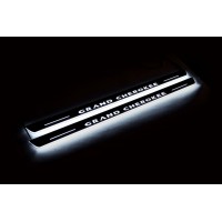 Накладки на пороги з підсвіткою Jeep Grand Cherokee III 2005-2010 (front sills) - (тип Static)