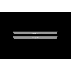 Накладки на пороги з підсвіткою Jeep Grand Cherokee III 2005-2010 з логотипом SRT (front sills) - (тип Static)