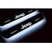 Накладки на пороги з підсвіткою Jeep Grand Cherokee III 2005-2010 з логотипом JEEP (rear sills) - (тип Static)