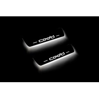 Накладки на пороги з підсвіткою KIA Ceed II 2012-2018 (rear doors) - (тип Static)