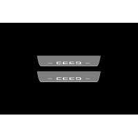 Накладки на пороги з підсвіткою KIA Ceed III 2018+ (rear doors) - (тип Static) Накладки на пороги з підсвіткою KIA Ceed III 2018+ (rear doors) - (тип Static)