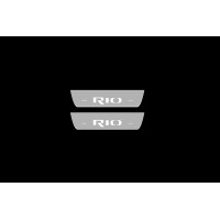 Накладки на пороги з підсвіткою KIA Rio III 2011-2017 (rear doors) - (тип Static) Накладки на пороги з підсвіткою KIA Rio III 2011-2017 (rear doors) - (тип Static)