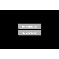 Накладки на пороги з підсвіткою KIA Sorento I 2002-2009 (rear doors) - (тип Static)